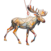 Moose ornament 4 inches acrylic suncatcher gift packaging