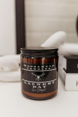 Fresh Laundry Scent soy wax candle by Moosehead Candles