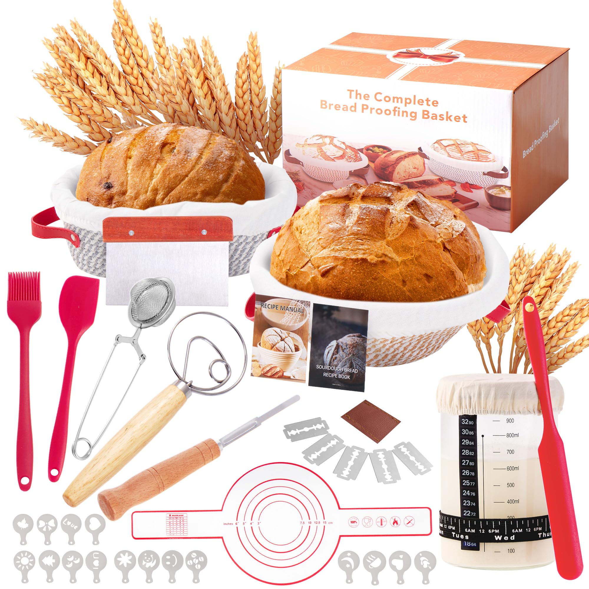 Moozetiz sourdough starter kit box and contents