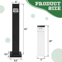 morningro 43-3-inch slender column trash can exterior
