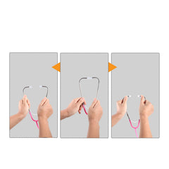 MorTime dual head stethoscope pink color close up