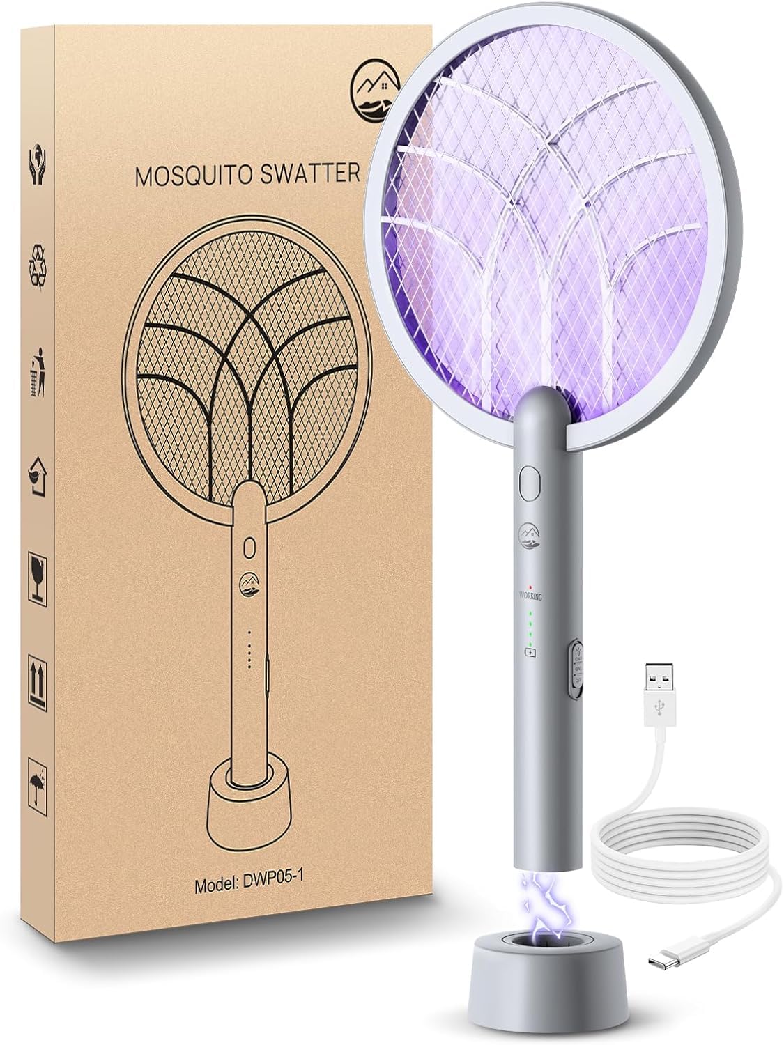 Mosiller Electric Fly Swatter Racket product front view