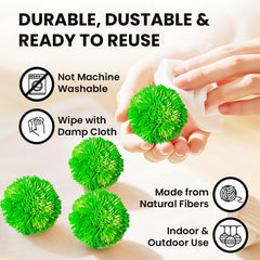 Terrarium decorative moss balls multi-tonal green texture