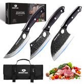 Mossy Oak 3 piece knife set serbian 6.5 inch chef knife