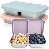 Mostshells 3 pack 15oz stainless steel snack containers for kids