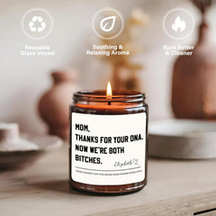 mother's day gift from daughter or son candle packaging