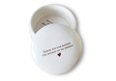 Mother of the Bride Gift Keepsake Box exterior in earthenware