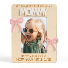 Mothers Day Picture Frame With Magnet wooden frame holds 2.5x3.5 inch photo