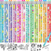 100 piece rainbow motivational pencils bulk for classroom use