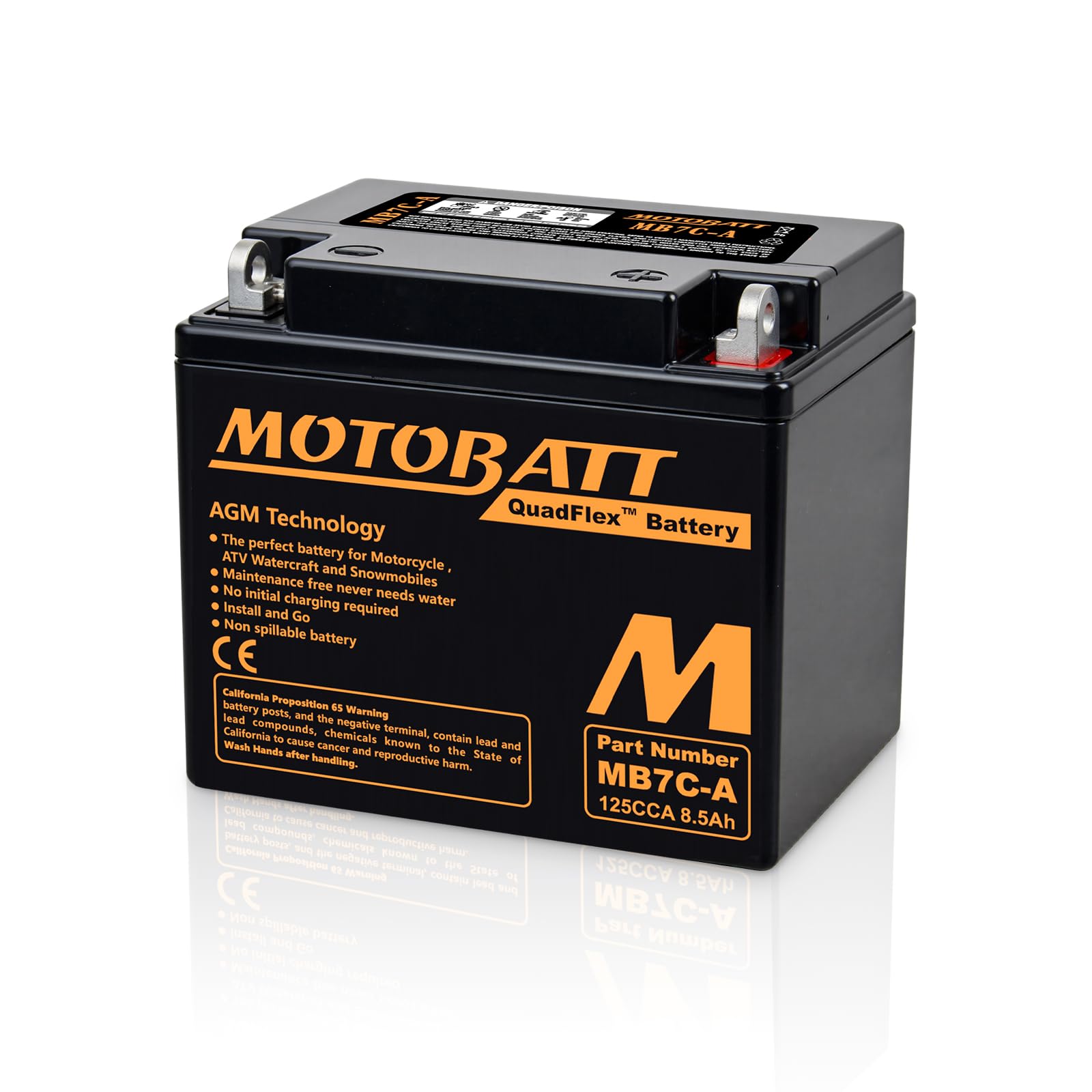 Motobatt MB7CA 12V AGM battery for motorcycles