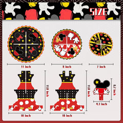 mouse themed birthday cupcake stand height 11.8 inches
