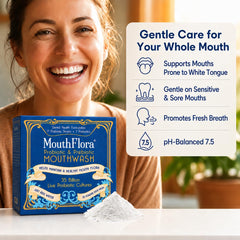 MouthFlora mouthwash 35 billion probiotic cultures per serving