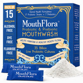 MouthFlora probiotic prebiotic mouthwash for adults 15-pack