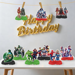 Thick sturdy cardstock honeycomb decorations with clear fade-resistant printing