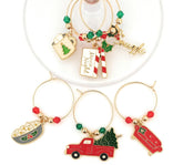 Movie theme Christmas wine charms for holiday gatherings