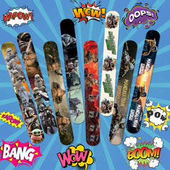 Soft non-toxic elastic slap bracelets 8.6x1.2 inches