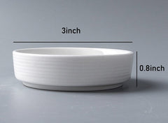 Mozacona ceramic appetizer plates 3.2x3.2x0.8 inches
