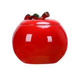 Mozacona ceramic apple shape sugar bowl with lid front view