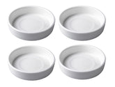 Mozacona white ceramic seasoning dishes set of 4
