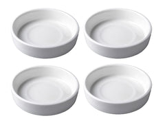 Mozacona white ceramic seasoning dishes set of 4