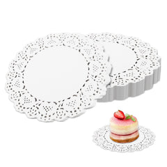 Mozeat Lens Doilies 4-5 inch white lace doilies image 1