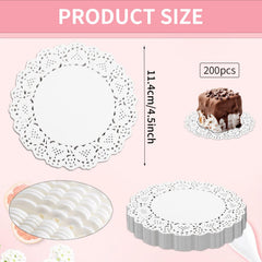 Mozeat Lens Doilies 4-5 inch white lace doilies image 2