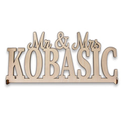Mr and Mrs sign for Sweetheart table wooden sign with underlined last name