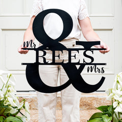 Custom Mr & Mrs Last Name Sign for weddings