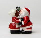 Mr and Mrs Santa salt pepper shakers set ceramic pair