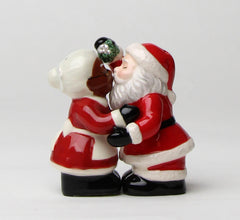 Mr and Mrs Santa salt pepper shakers set ceramic pair