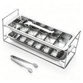 Mrxxjz 1-Pack stainless steel ice cube trays with lever