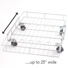 chrome plated wire frame storage basket