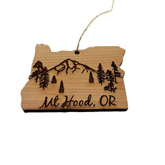 Mt Hood Oregon Cedar Ornament raw cedar wood