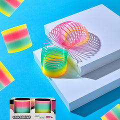 Multicolor 3 inch coil spring toy