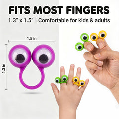 Multicolor plastic finger puppets sized for children's fingers