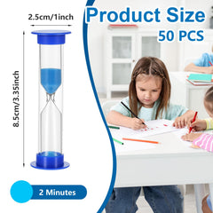 classroom use sand timer 2 minute in five colors