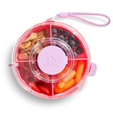 Munchkin pink snack containers for kids four compartments