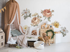 Murwall Floral Peony Wall Decal for home decor