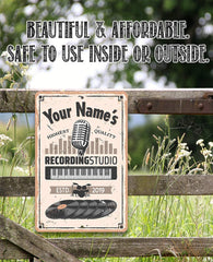 Music room accessories sign aluminum with epoxy ink