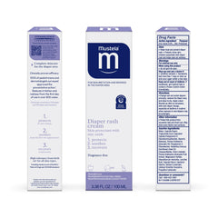 Mustela 123 diaper rash cream 98% natural ingredients