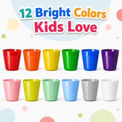 8 oz capacity unbreakable toddler cups by Muulaii