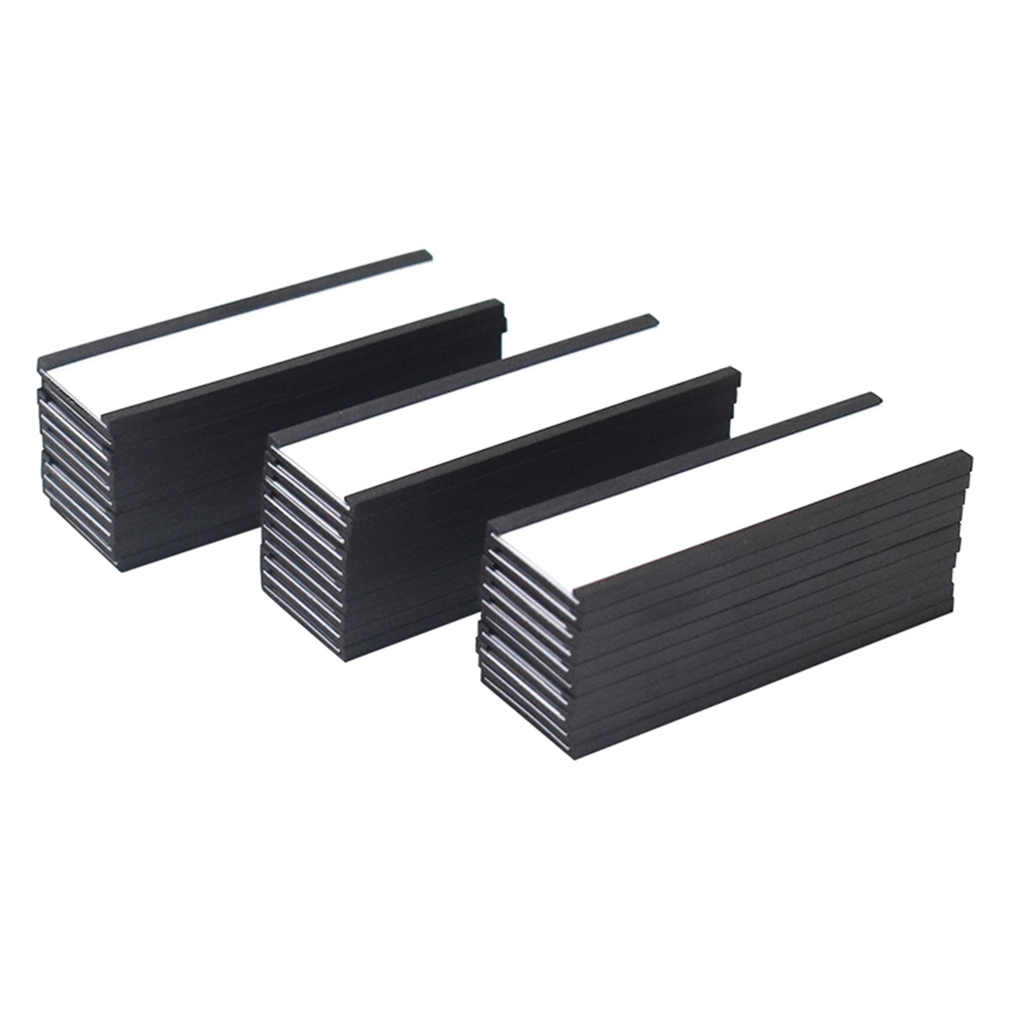 MVISUAL C Channel Magentic Label Holders 3x1 inch with paper inserts