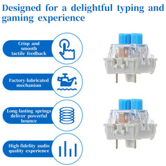 Mx-style 3-pin blue switches for keyboards
