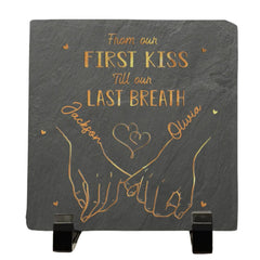 My Heart Is Perfect Because You Are Inside couple personalized square stone