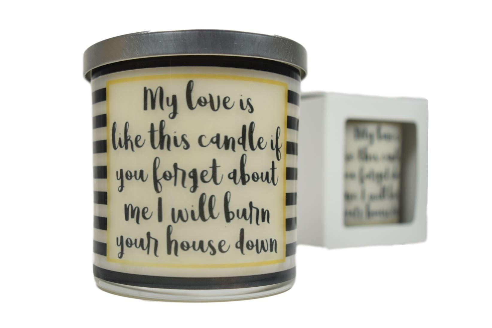My Love Is Like This Candle 12 oz glass jar with tin cover