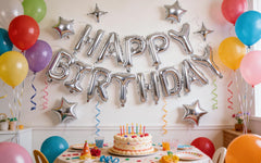 16 inch Happy Birthday aluminum foil balloon set