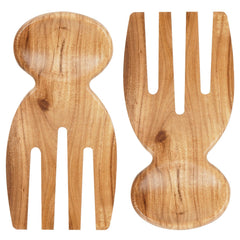 MYRAINBOW salad tongs 2pcs acacia wood