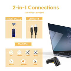 NADAMOO barcode scanner with 1D laser