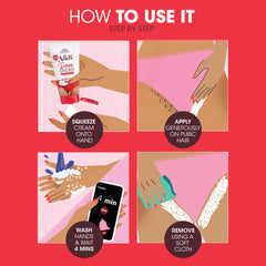 Intimate hair removal cream Nad's Down Under designed for delicate skin areas