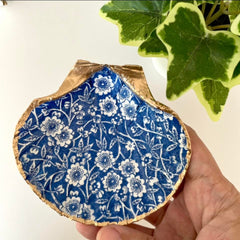Genuine seashell trinket dish sized 3.5-4 inch